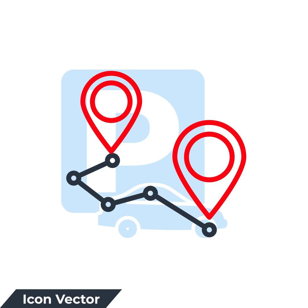 illustration vectorielle du logo de l'icône de suivi gps. modèle de symbole de suivi pour la collection de conception graphique et web vecteur