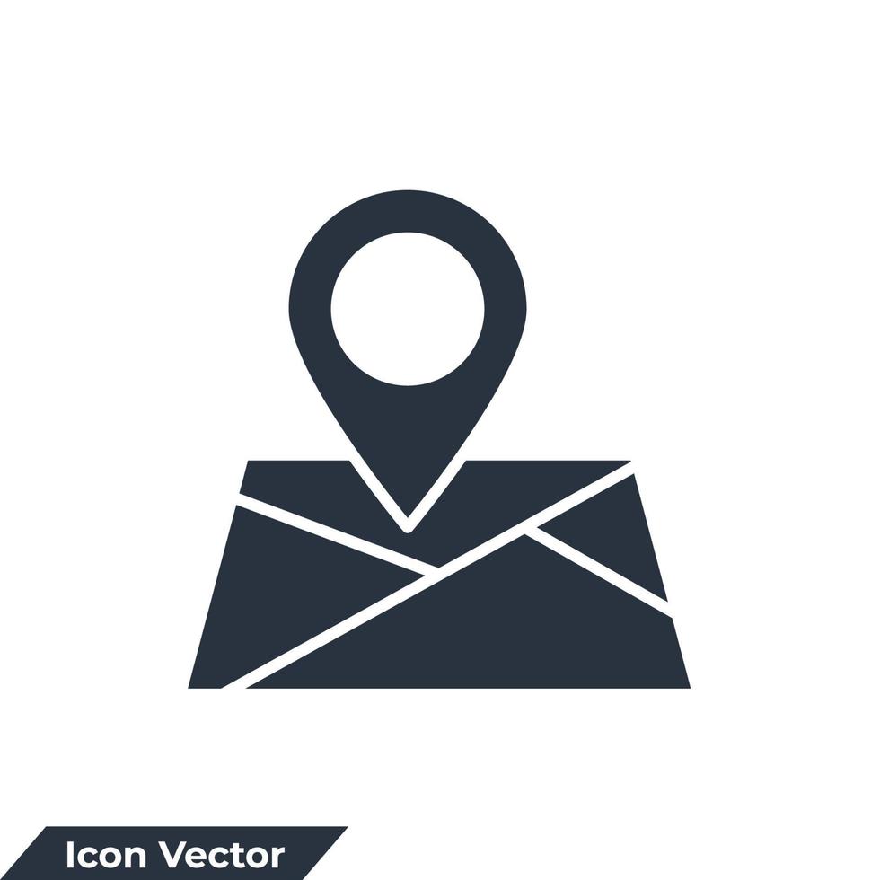 icône de navigation logo illustration vectorielle. modèle de symbole d'emplacement de carte pour la collection de conception graphique et web vecteur