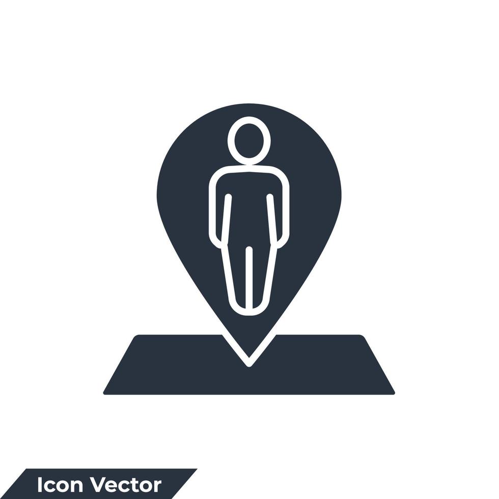 illustration vectorielle du logo de l'icône de l'espace réservé. modèle de symbole de navigation pour la collection de conception graphique et web vecteur