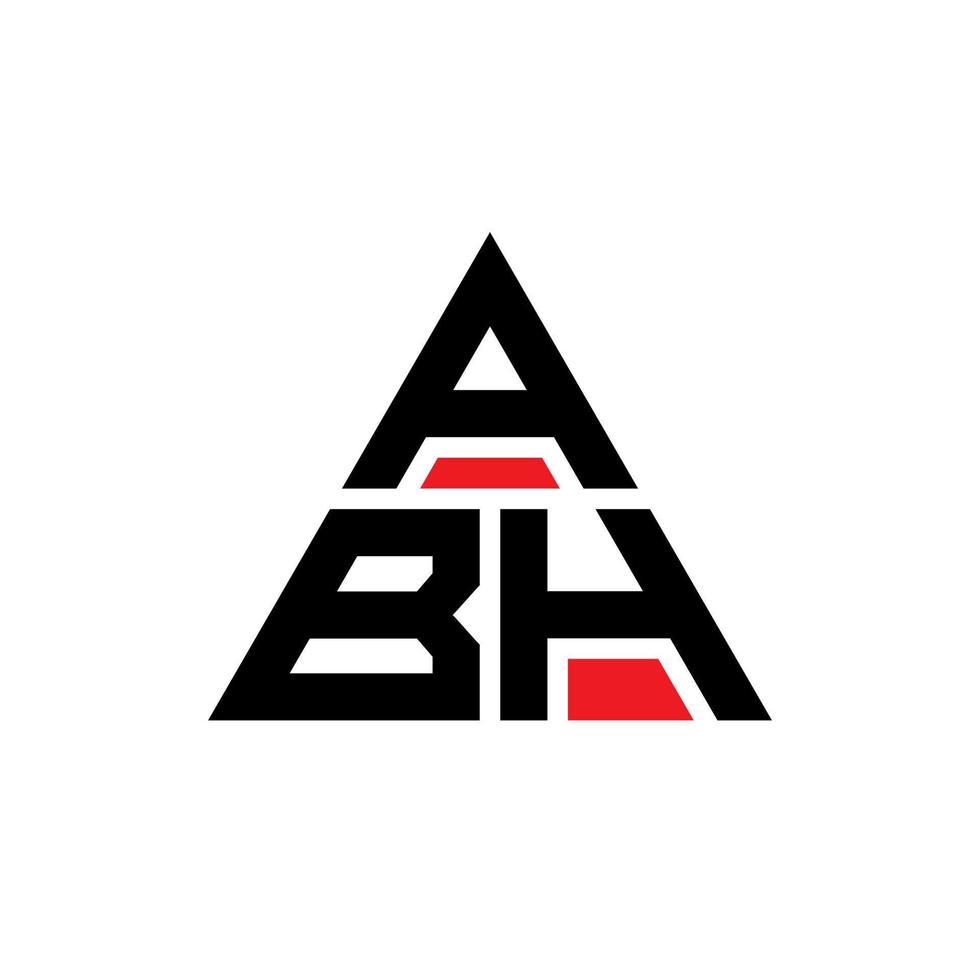 création de logo de lettre triangle abh avec forme de triangle. monogramme de conception de logo triangle abh. modèle de logo vectoriel triangle abh avec couleur rouge. logo triangulaire abh logo simple, élégant et luxueux.