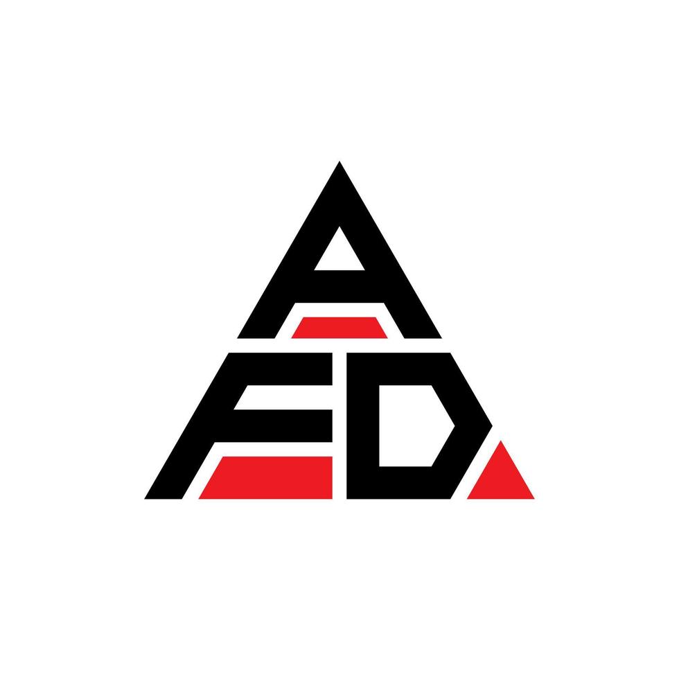 création de logo de lettre triangle afd avec forme de triangle. monogramme de conception de logo triangle afd. modèle de logo vectoriel triangle afd avec couleur rouge. afd logo triangulaire logo simple, élégant et luxueux.