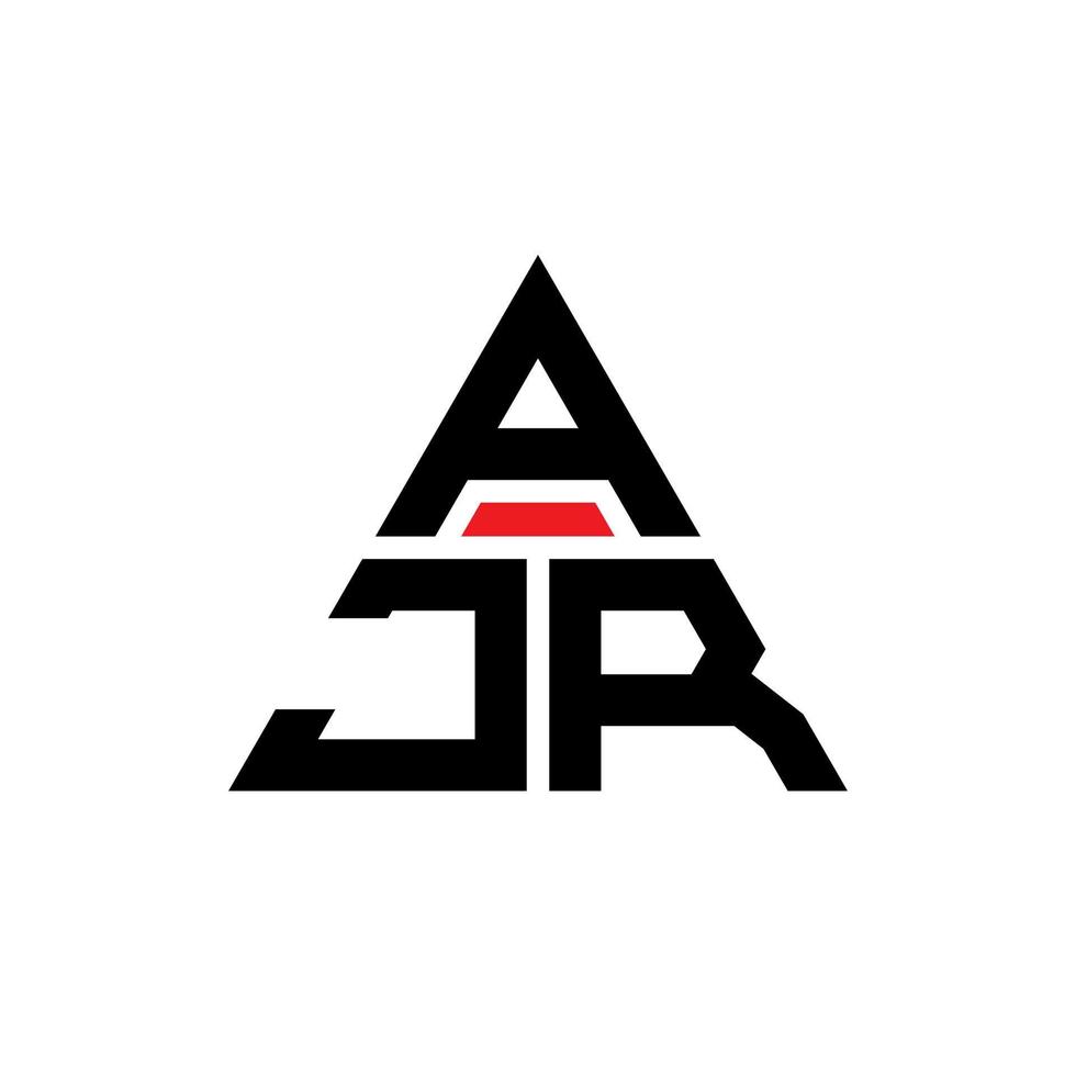 création de logo de lettre triangle ajr avec forme de triangle. monogramme de conception de logo triangle ajr. modèle de logo vectoriel triangle ajr avec couleur rouge. logo triangulaire ajr logo simple, élégant et luxueux.