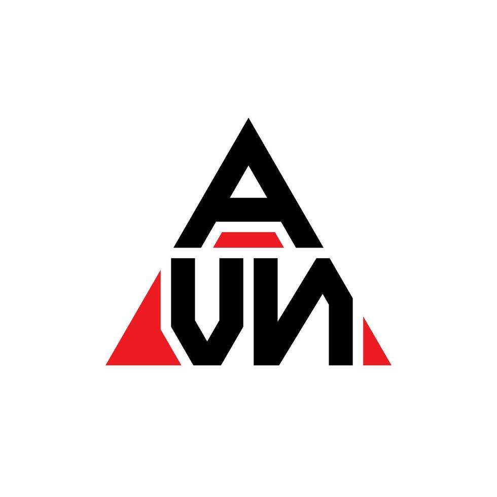 création de logo de lettre triangle avn avec forme de triangle. monogramme de conception de logo triangle avn. modèle de logo vectoriel triangle avn avec couleur rouge. logo triangulaire avn logo simple, élégant et luxueux.
