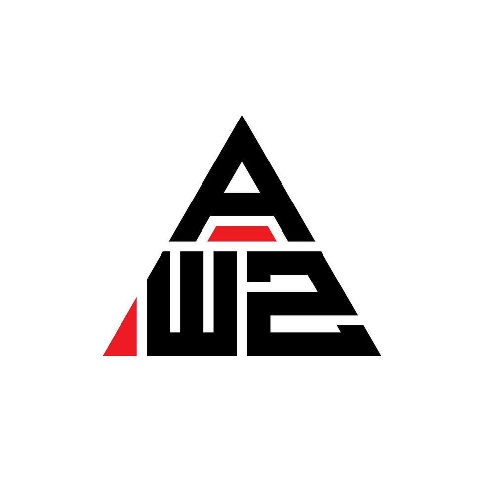 création de logo de lettre triangle awz avec forme de triangle. monogramme de conception de logo triangle awz. modèle de logo vectoriel triangle awz avec couleur rouge. logo triangulaire awz logo simple, élégant et luxueux.