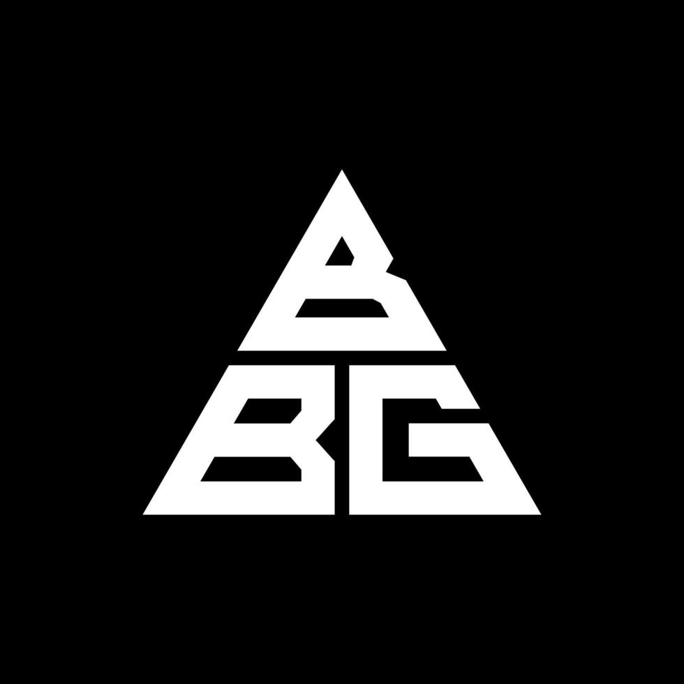 création de logo de lettre triangle bbg avec forme de triangle. monogramme de conception de logo triangle bbg. modèle de logo vectoriel triangle bbg avec couleur rouge. logo triangulaire bbg logo simple, élégant et luxueux.