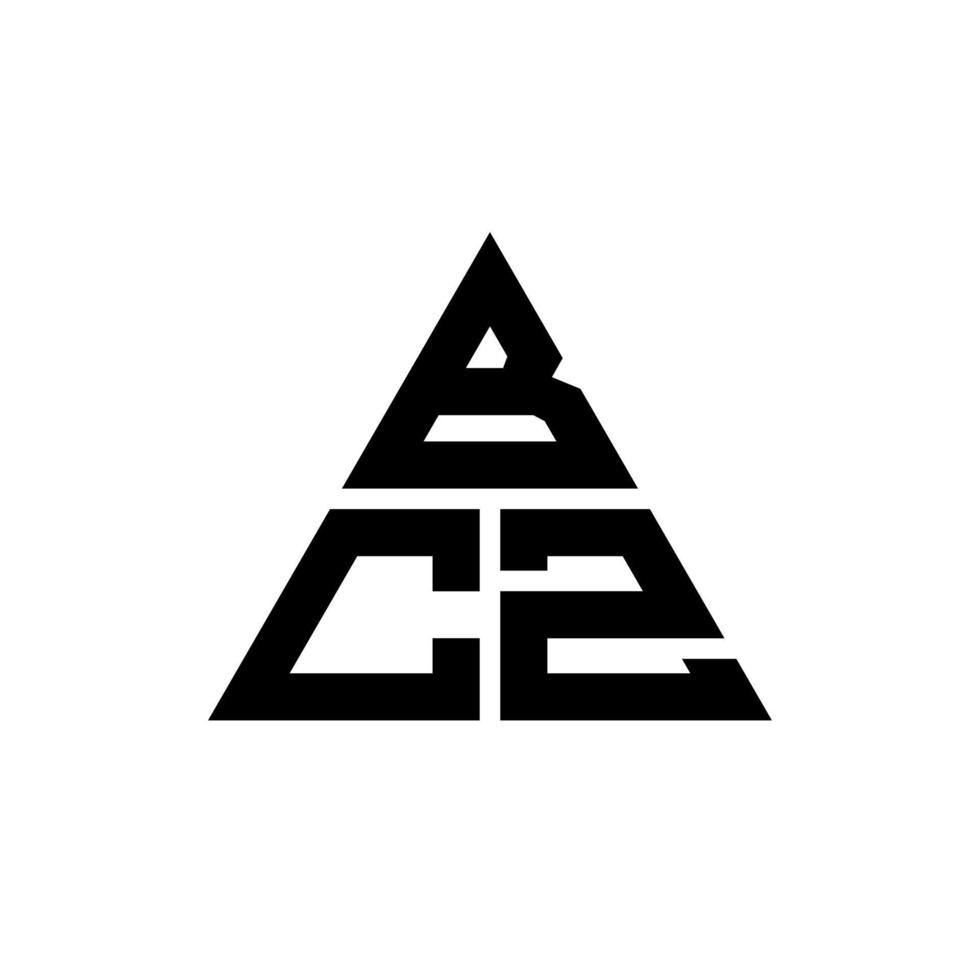 création de logo de lettre triangle bcz avec forme de triangle. monogramme de conception de logo triangle bcz. modèle de logo vectoriel triangle bcz avec couleur rouge. logo triangulaire bcz logo simple, élégant et luxueux.