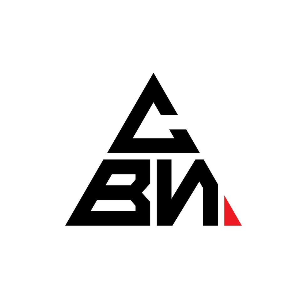 création de logo de lettre triangle cbn avec forme de triangle. monogramme de conception de logo triangle cbn. modèle de logo vectoriel triangle cbn avec couleur rouge. logo triangulaire cbn logo simple, élégant et luxueux.