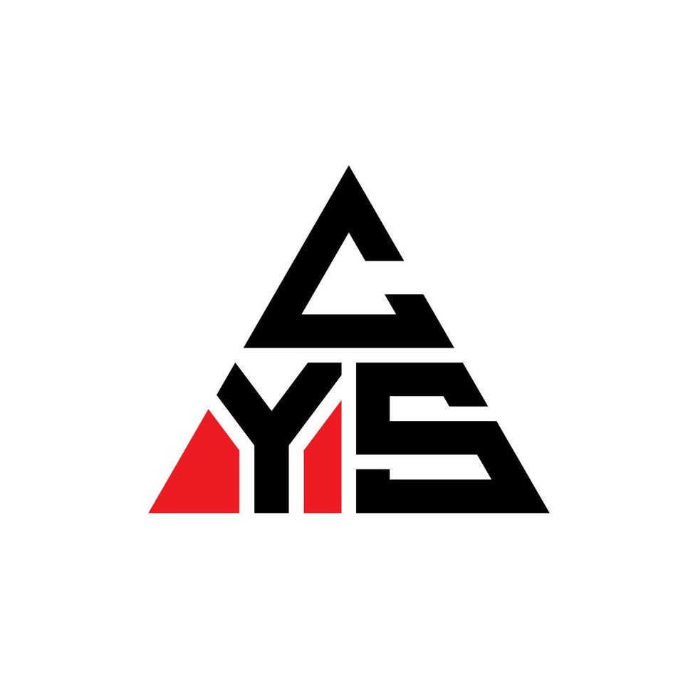 création de logo de lettre triangle cys avec forme de triangle. monogramme de conception de logo triangle cys. modèle de logo vectoriel triangle cys avec couleur rouge. logo triangulaire cys logo simple, élégant et luxueux.