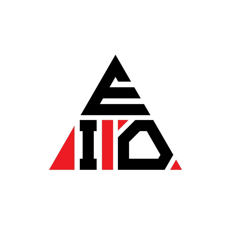 création de logo de lettre triangle eio avec forme de triangle. monogramme de conception de logo triangle eio. modèle de logo vectoriel triangle eio avec couleur rouge. logo triangulaire eio logo simple, élégant et luxueux.