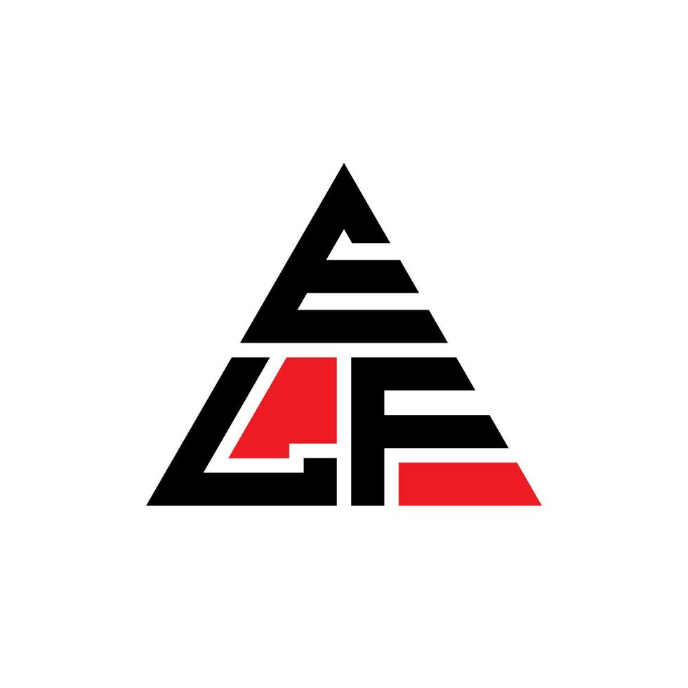 création de logo de lettre triangle elfe avec forme de triangle. monogramme de conception de logo triangle elfe. modèle de logo vectoriel triangle elfe avec couleur rouge. logo triangulaire elf logo simple, élégant et luxueux.