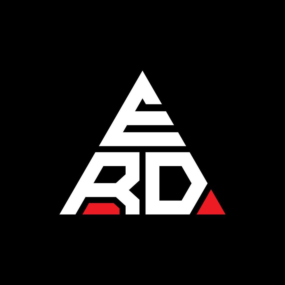 conception de logo de lettre de triangle d'erd avec la forme de triangle. monogramme de conception de logo triangle erd. modèle de logo vectoriel triangle erd avec couleur rouge. logo triangulaire erd logo simple, élégant et luxueux.