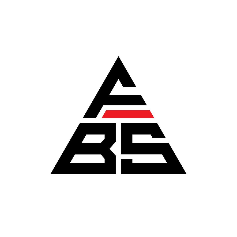 création de logo de lettre triangle fbs avec forme de triangle. monogramme de conception de logo triangle fbs. modèle de logo vectoriel triangle fbs avec couleur rouge. logo triangulaire fbs logo simple, élégant et luxueux.