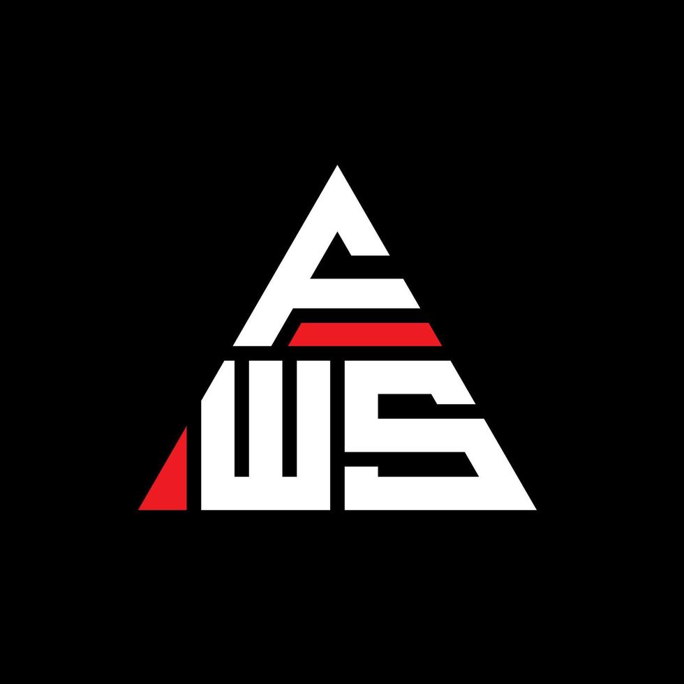 création de logo de lettre triangle fws avec forme de triangle. monogramme de conception de logo triangle fws. modèle de logo vectoriel triangle fws avec couleur rouge. logo triangulaire fws logo simple, élégant et luxueux.