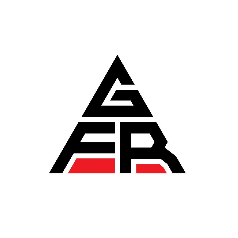 création de logo de lettre triangle gfr avec forme de triangle. monogramme de conception de logo triangle gfr. modèle de logo vectoriel triangle gfr avec couleur rouge. logo triangulaire gfr logo simple, élégant et luxueux.