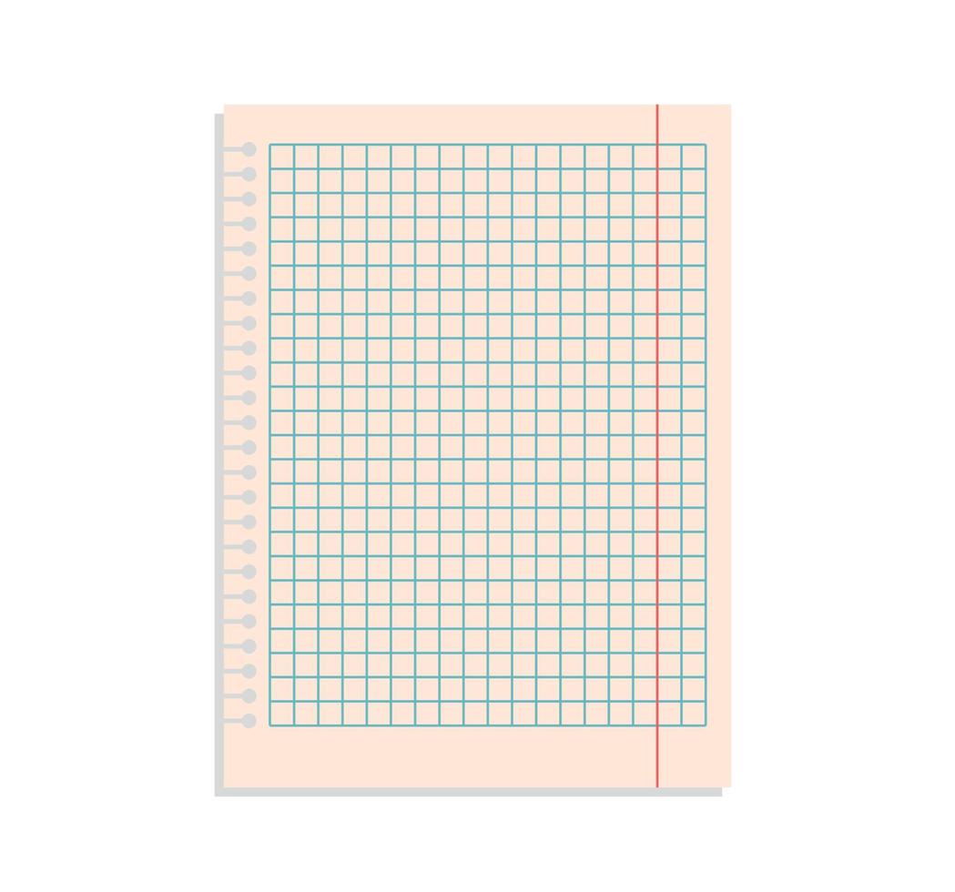 feuille de papier vierge et papier ligné blanc sur illustration vectorielle plane fond blanc. vecteur