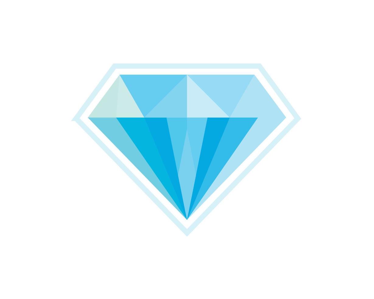 diamant de syle plat et illustration de vecteur plat de richesse en cristal.