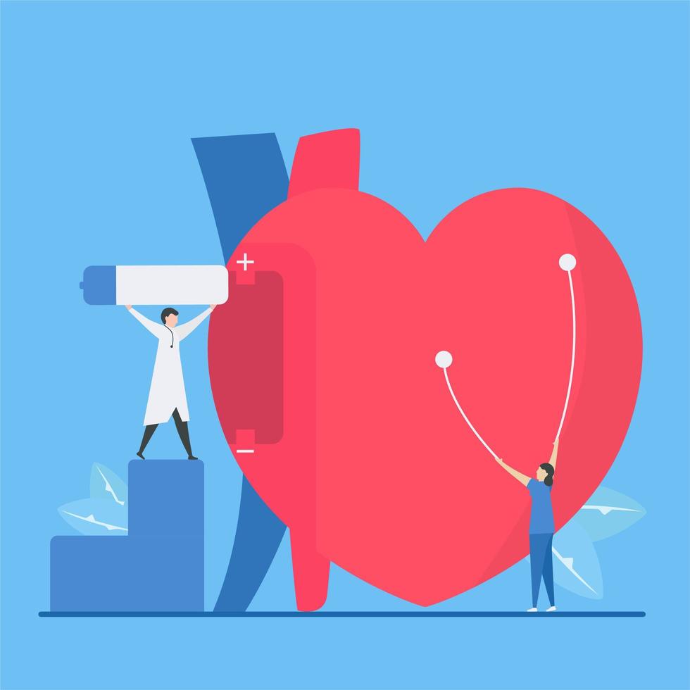 concept d'arythmie bradycardie cardiologie vecteur