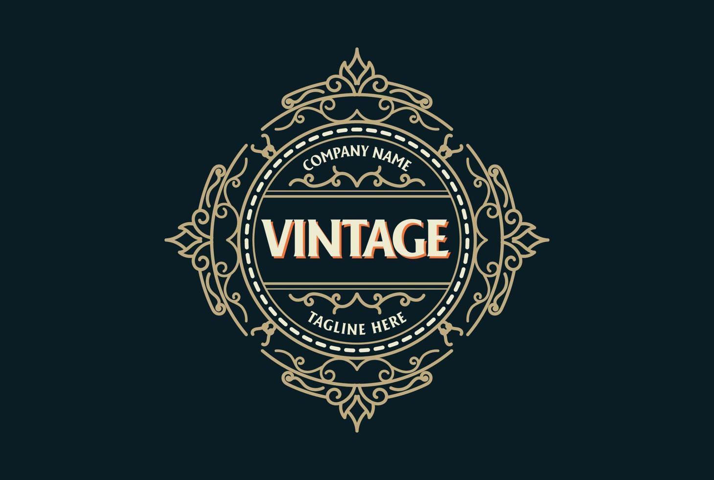 circulaire élégant insigne vintage étiquette logo design inspiration vecteur