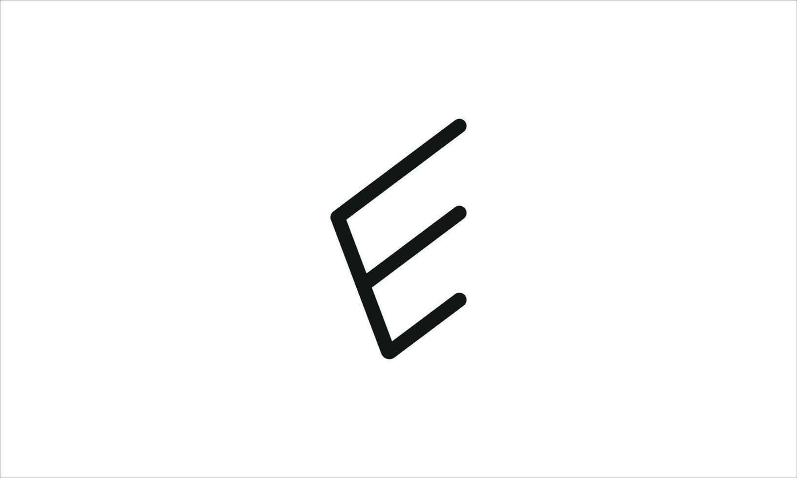 logo de la lettre e. e. illustration vectorielle de conception d'icône de logo e. vecteur