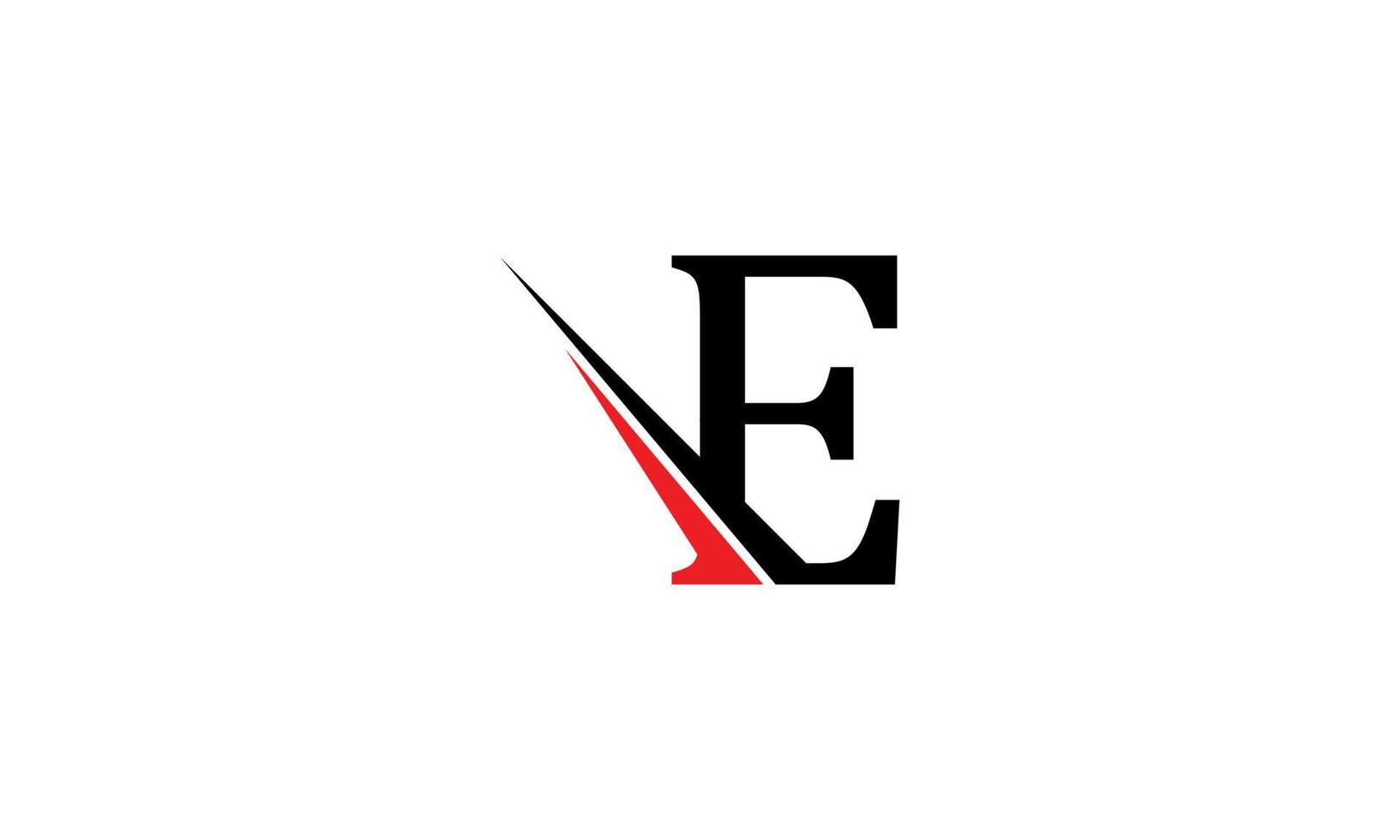 logo de la lettre e. e. illustration vectorielle de conception d'icône de logo e. vecteur