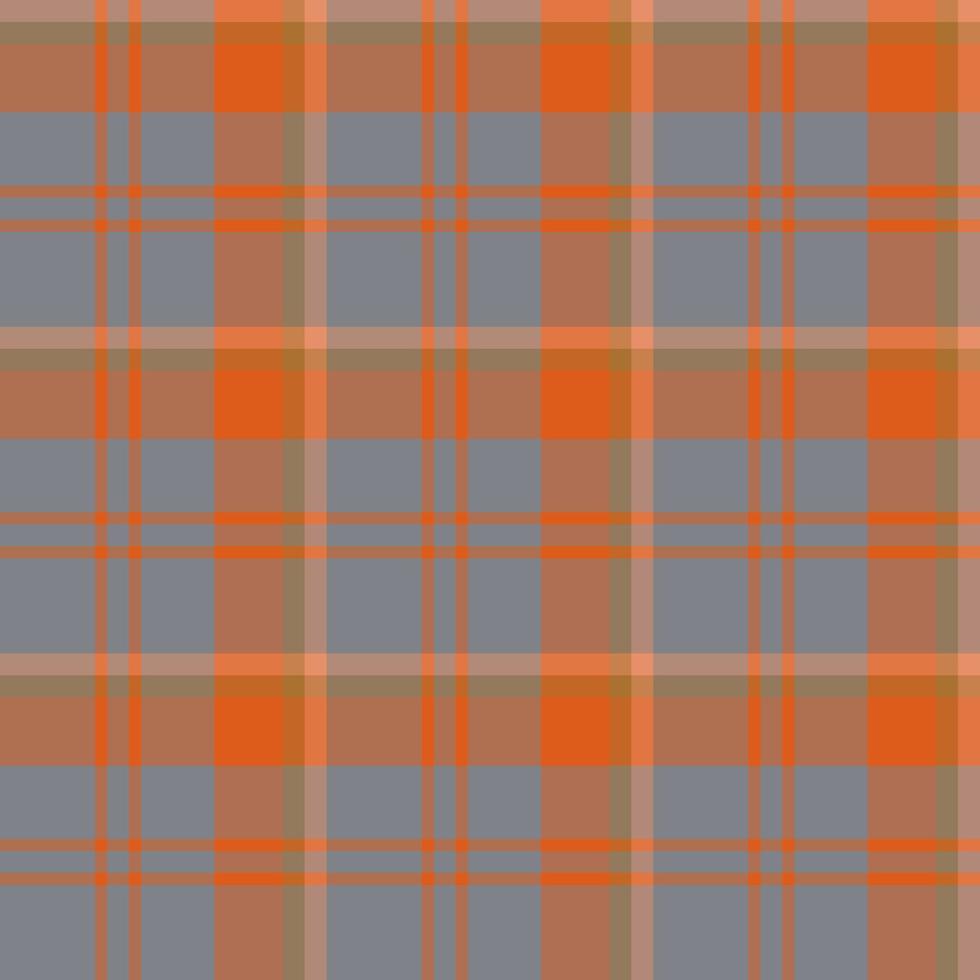 motif sans couture dans des couleurs orange et grises étonnantes pour le plaid, le tissu, le textile, les vêtements, la nappe et d'autres choses. image vectorielle. vecteur