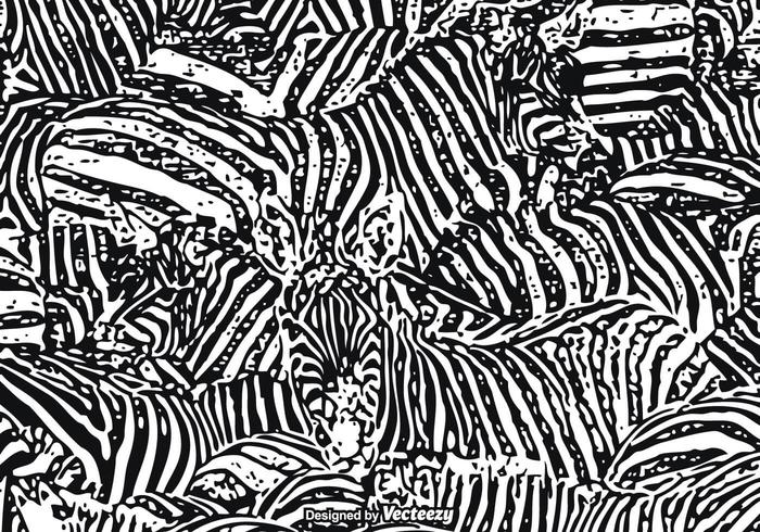 Fond d'écran de vecteur Zebra gratuit