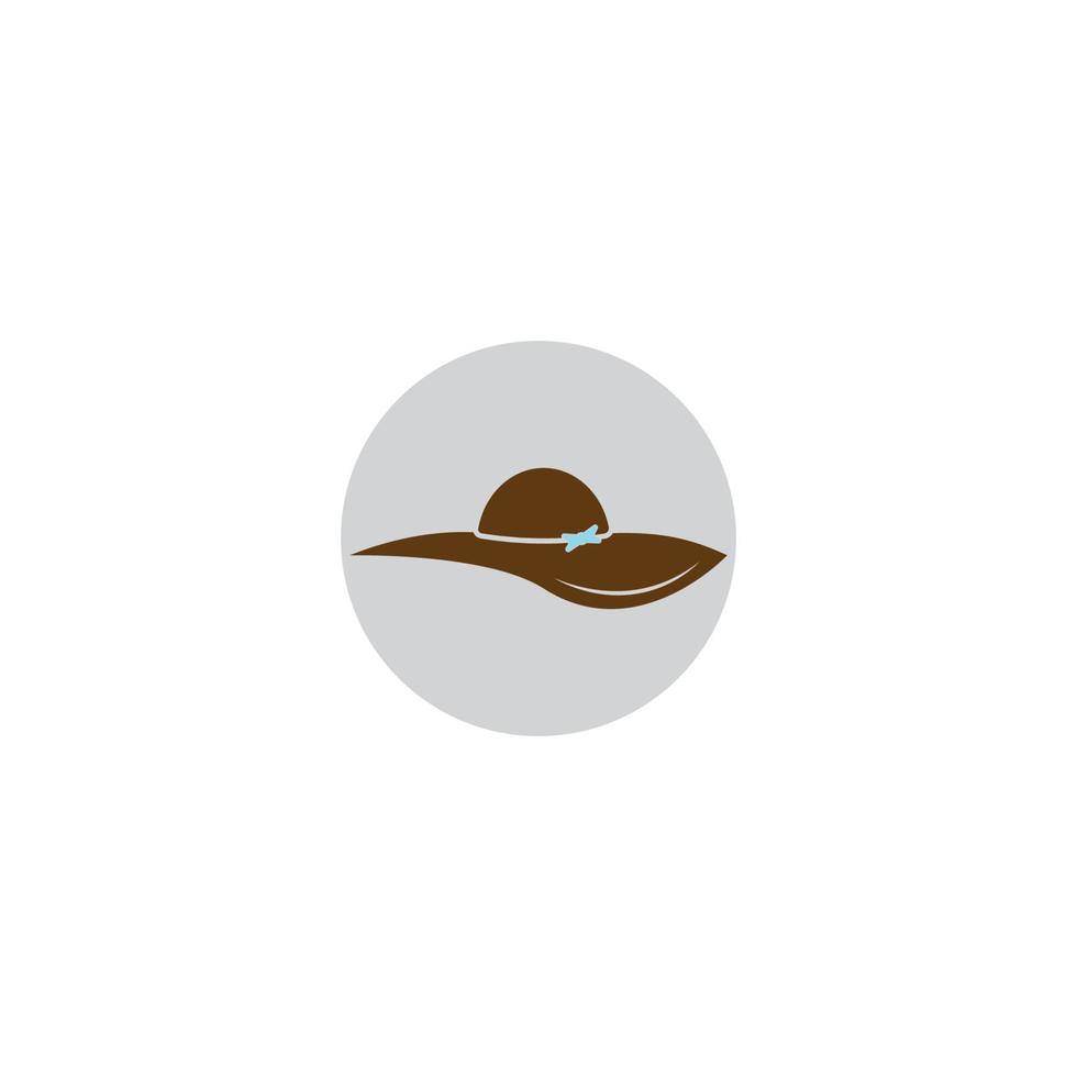 modèle de conception d'illustration vectorielle icône chapeau vecteur