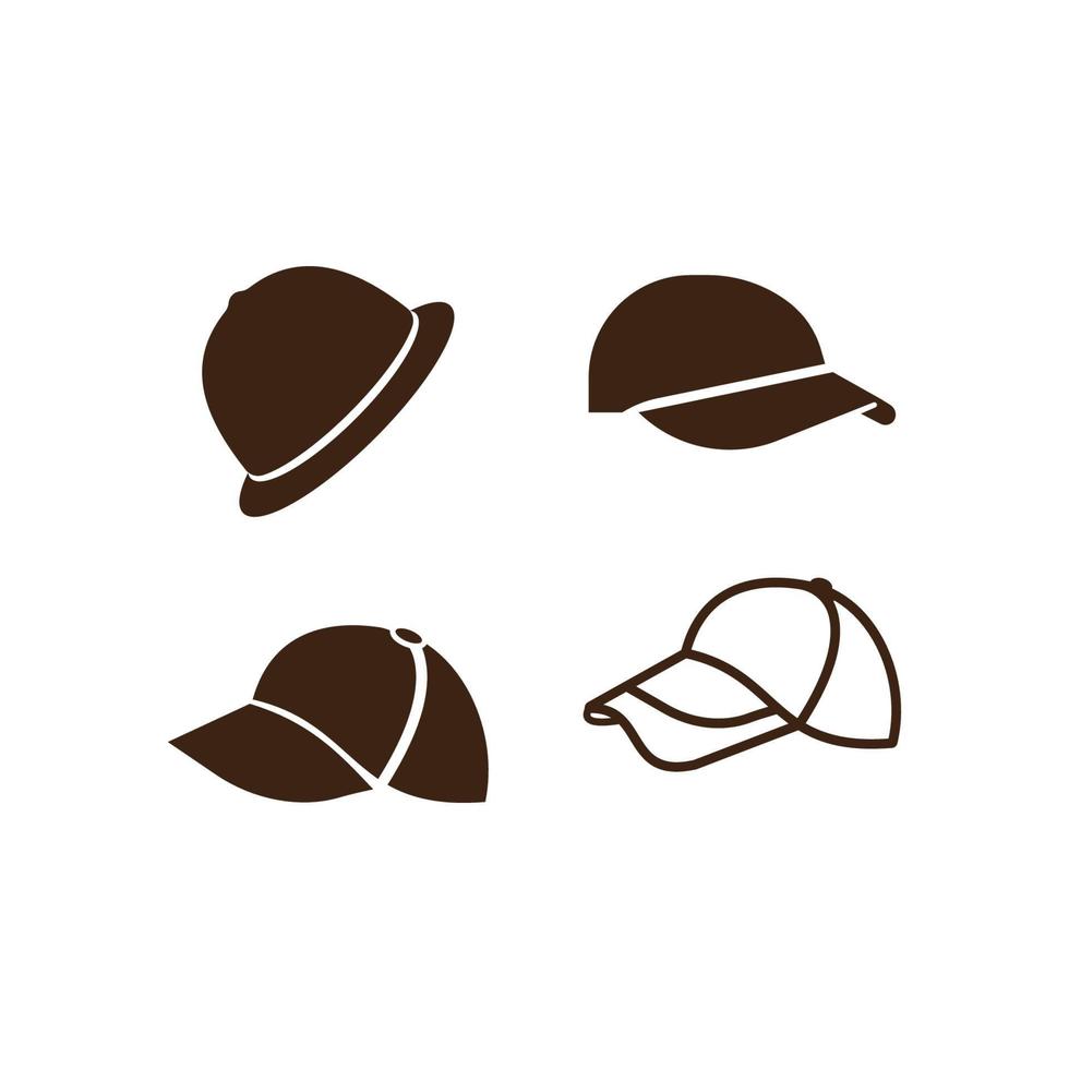 modèle de conception d'illustration vectorielle icône chapeau vecteur