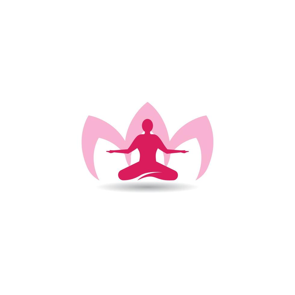 modèle de conception d'illustration vectorielle icône yoga vecteur