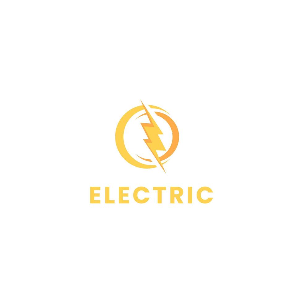 illustration vectorielle de conception de logo électrique fond isolé vecteur
