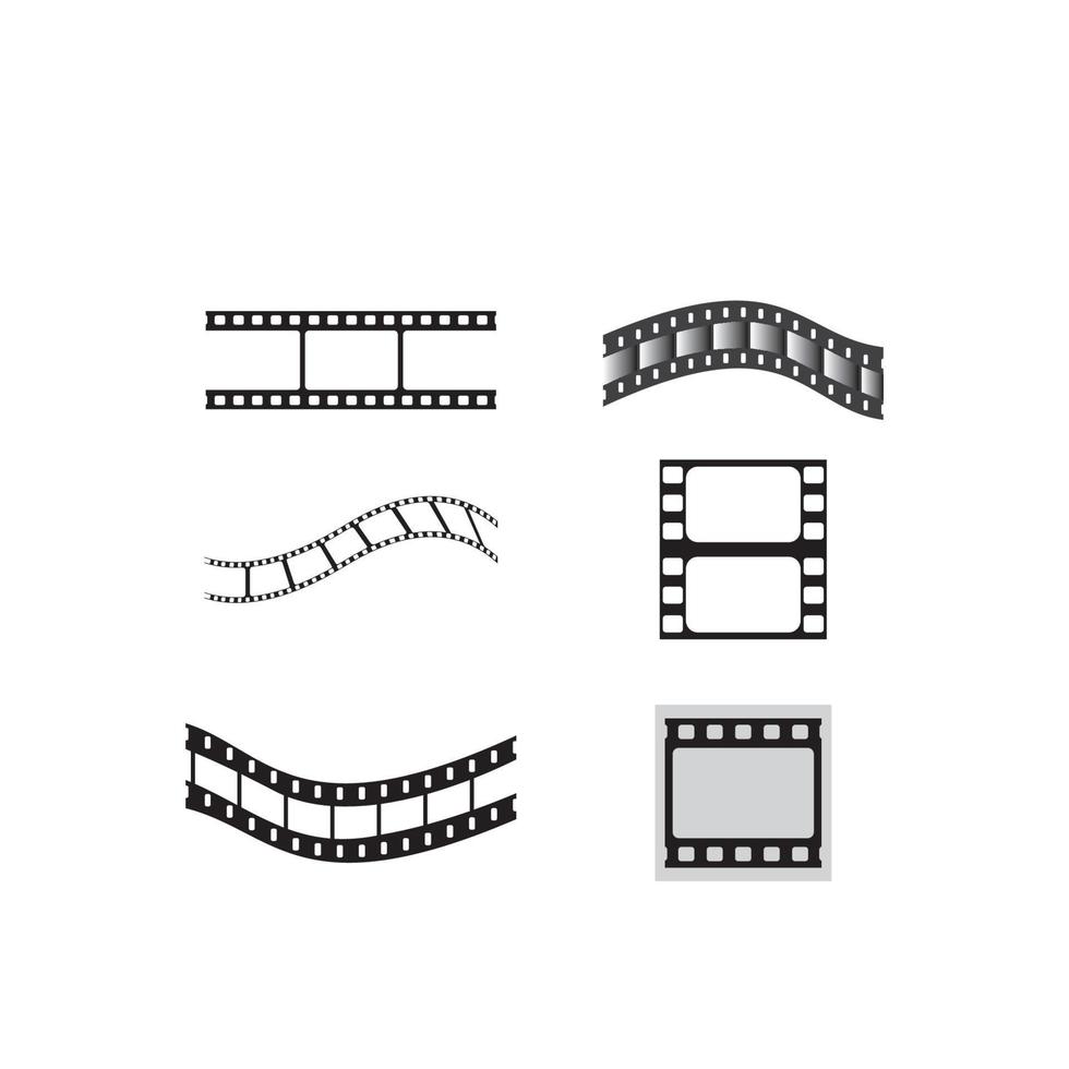 modèle de conception d'illustration vectorielle d'icône de bande de film vecteur