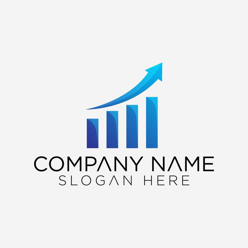 illustration vectorielle de logo de finance d'entreprise isolée sur fond blanc vecteur