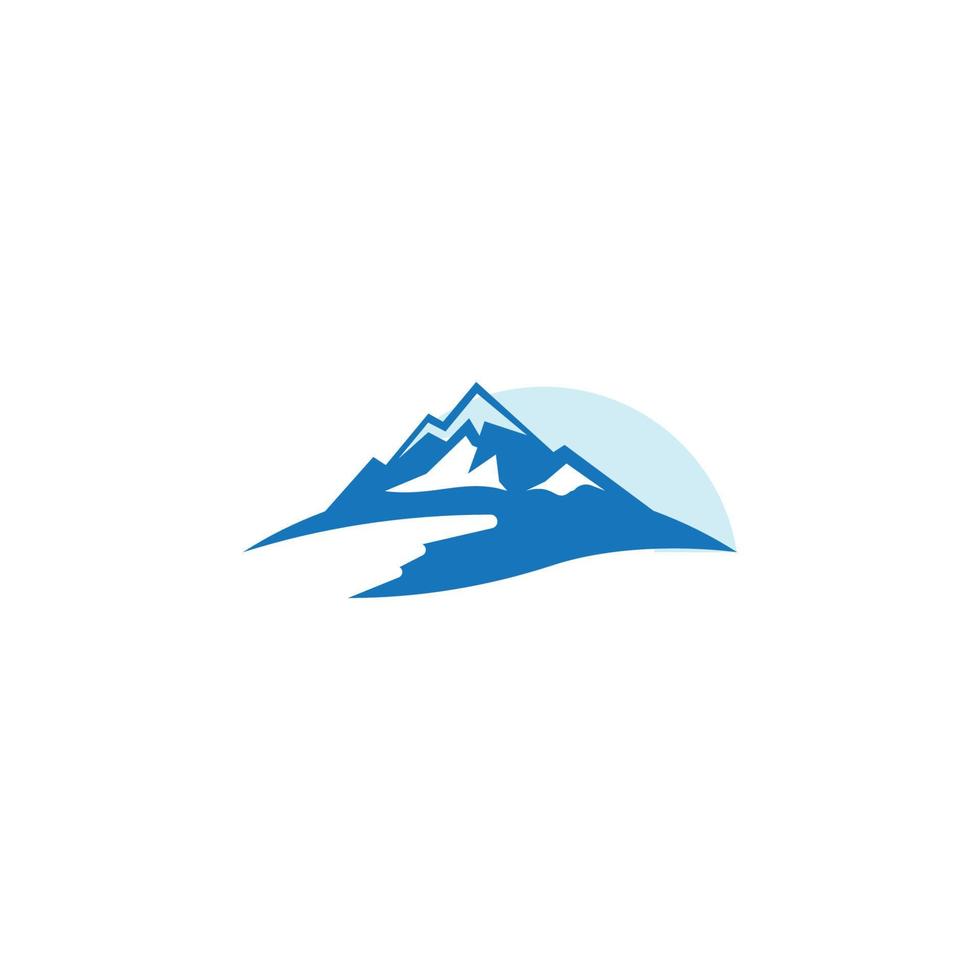 création de logo de montagne vecteur