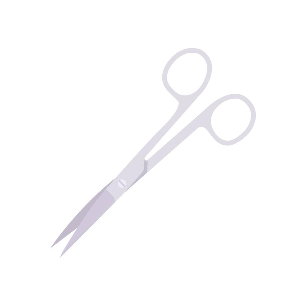 illustration plate de ciseaux chirurgicaux. élément de conception d'icône propre sur fond blanc isolé vecteur