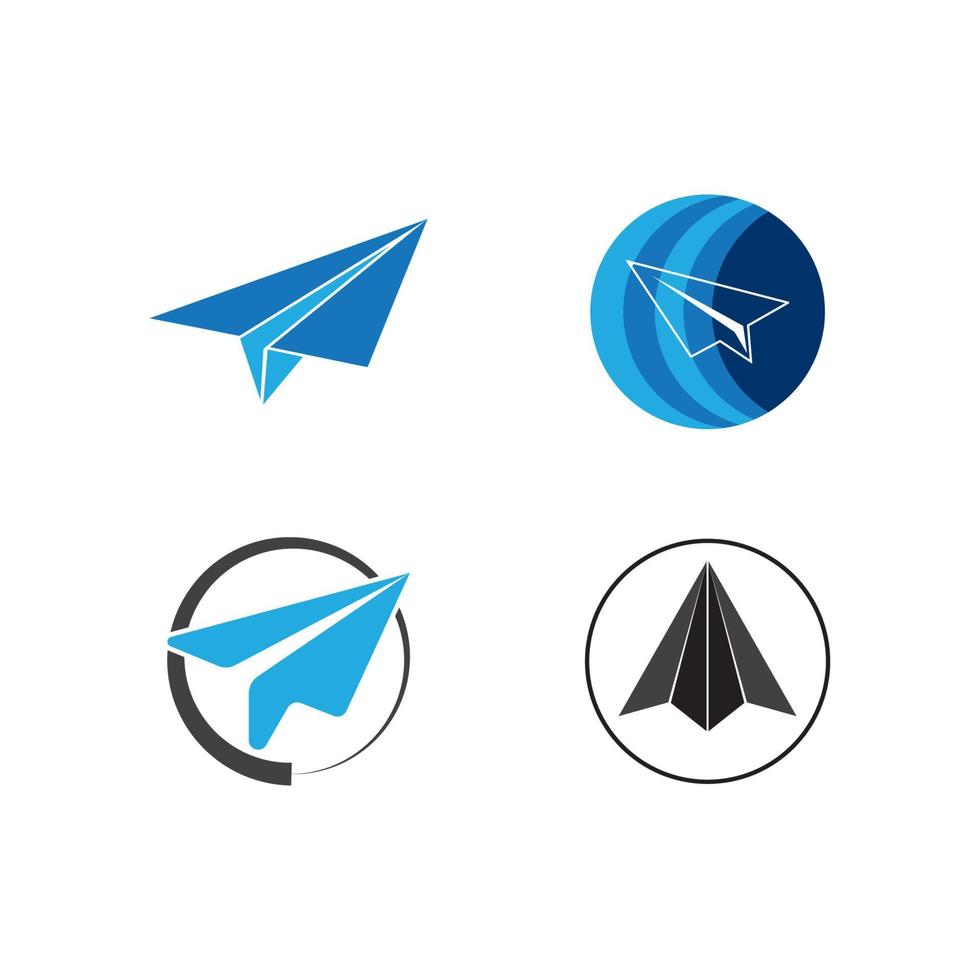 modèle de conception d'illustration vectorielle d'icône d'avion en papier vecteur