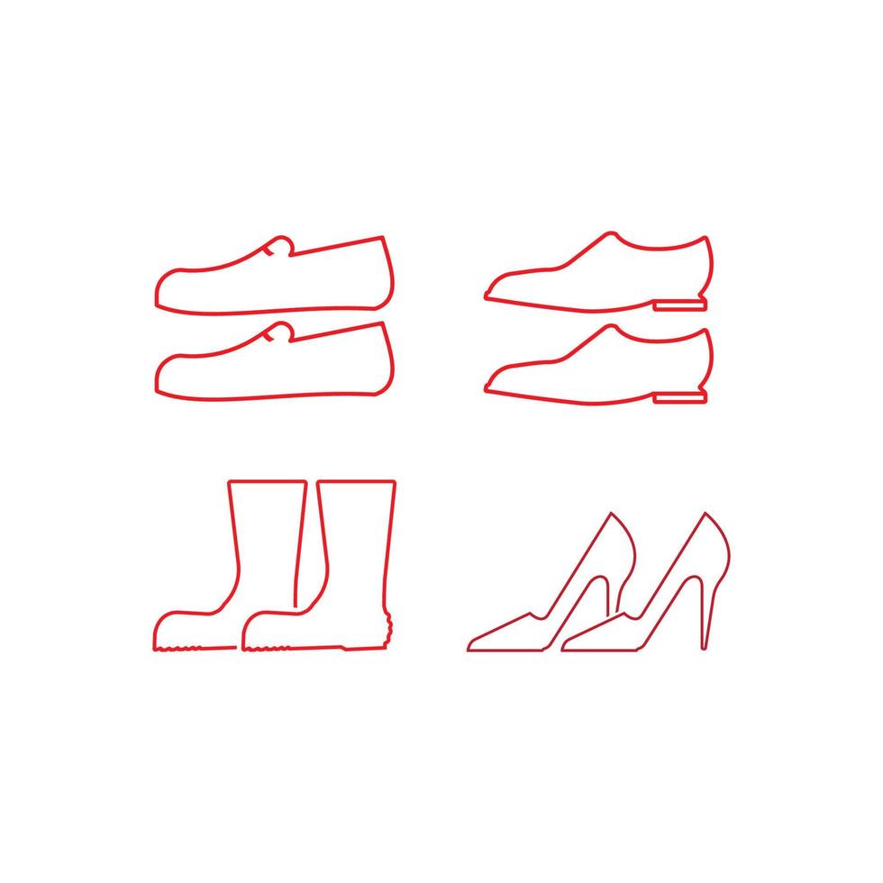 icône de chaussures modèle de conception d'illustration vectorielle vecteur