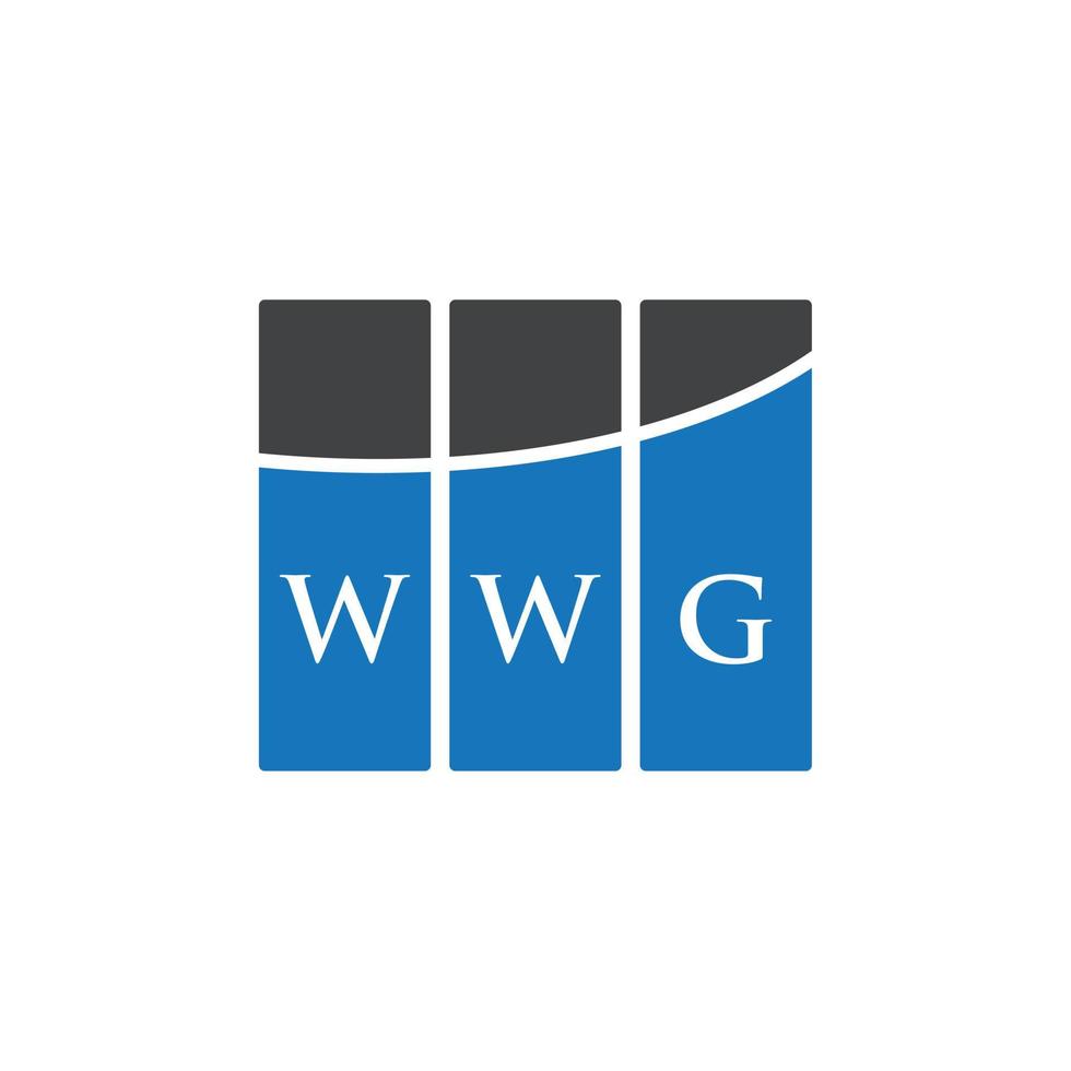 création de logo de lettre wwg sur fond blanc. concept de logo de lettre initiales créatives wwg. conception de lettre wwg. vecteur
