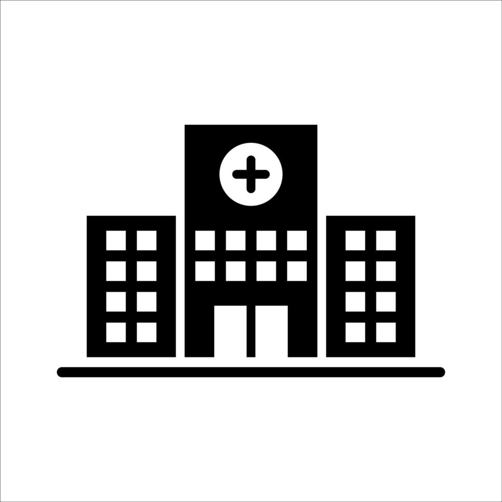 modèle de conception de vecteur d'icône de bâtiment d'hôpital