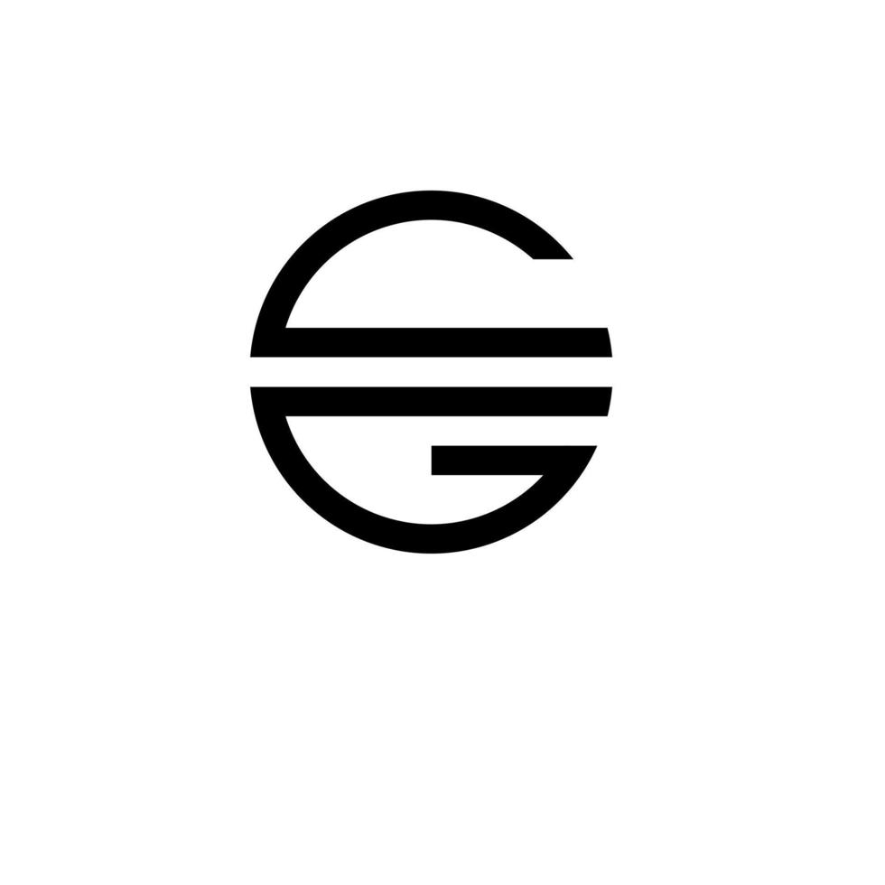 initiales cg logo designs vecteur