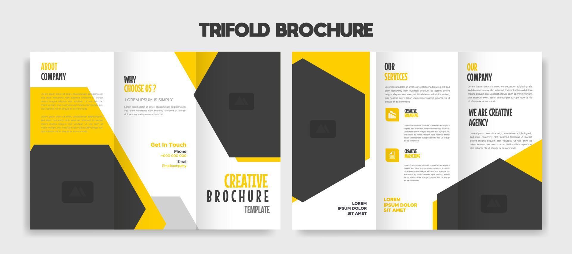 vecteur de conception de modèle de brochure à trois volets modifiable créatif