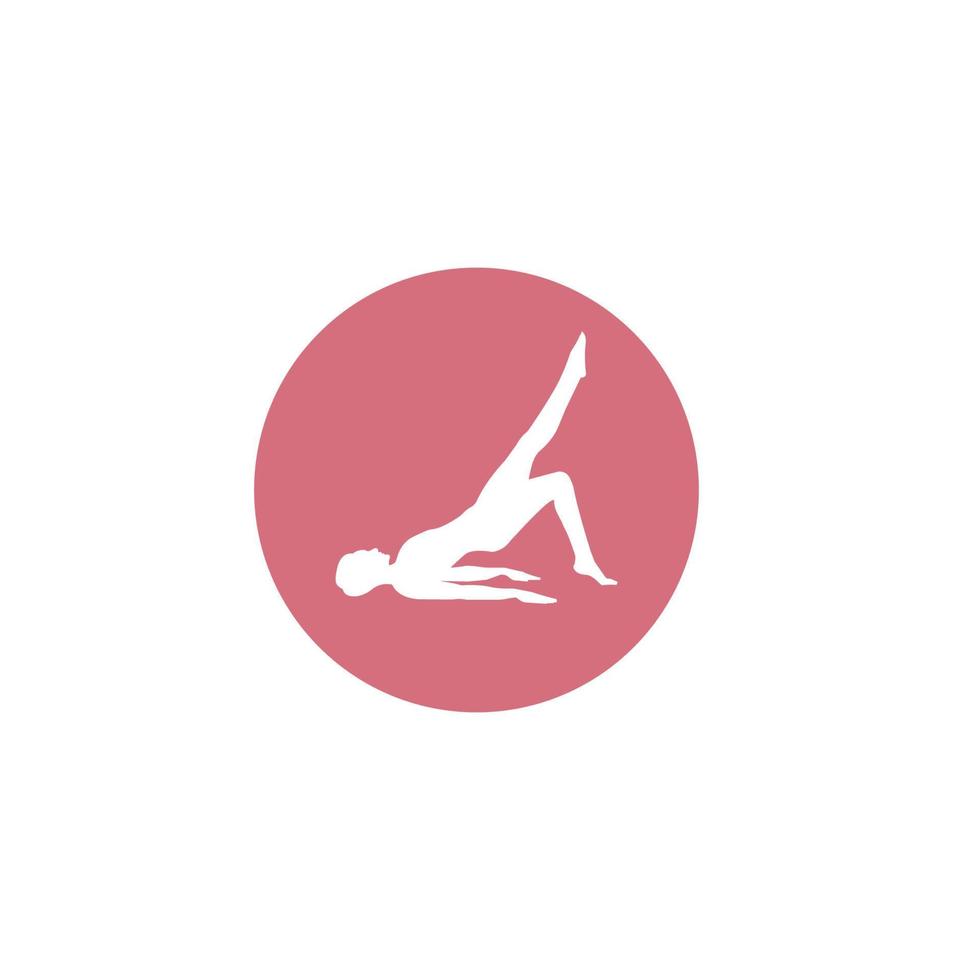 modèle de conception d'illustration vectorielle icône yoga vecteur