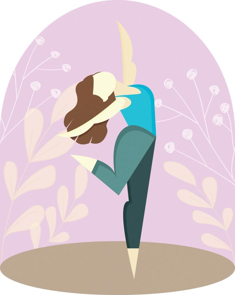 femme heureuse qui danse. loisir. mode de vie actif. illustration vectorielle. vecteur