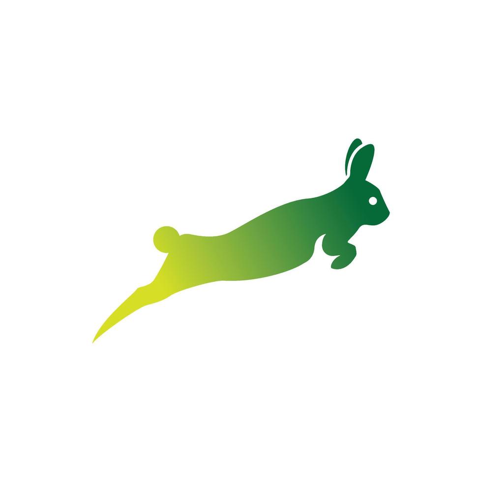 logo de saut de lapin vecteur