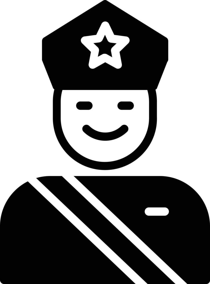 icône de glyphe de garde de sécurité vecteur