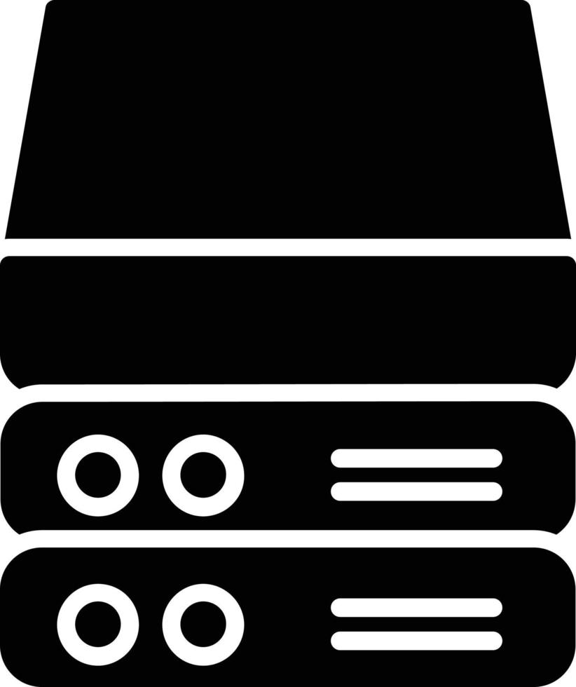 icône de glyphe de serveurs vecteur