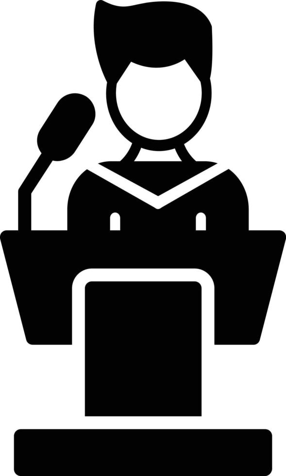 icône de glyphe de discours vecteur