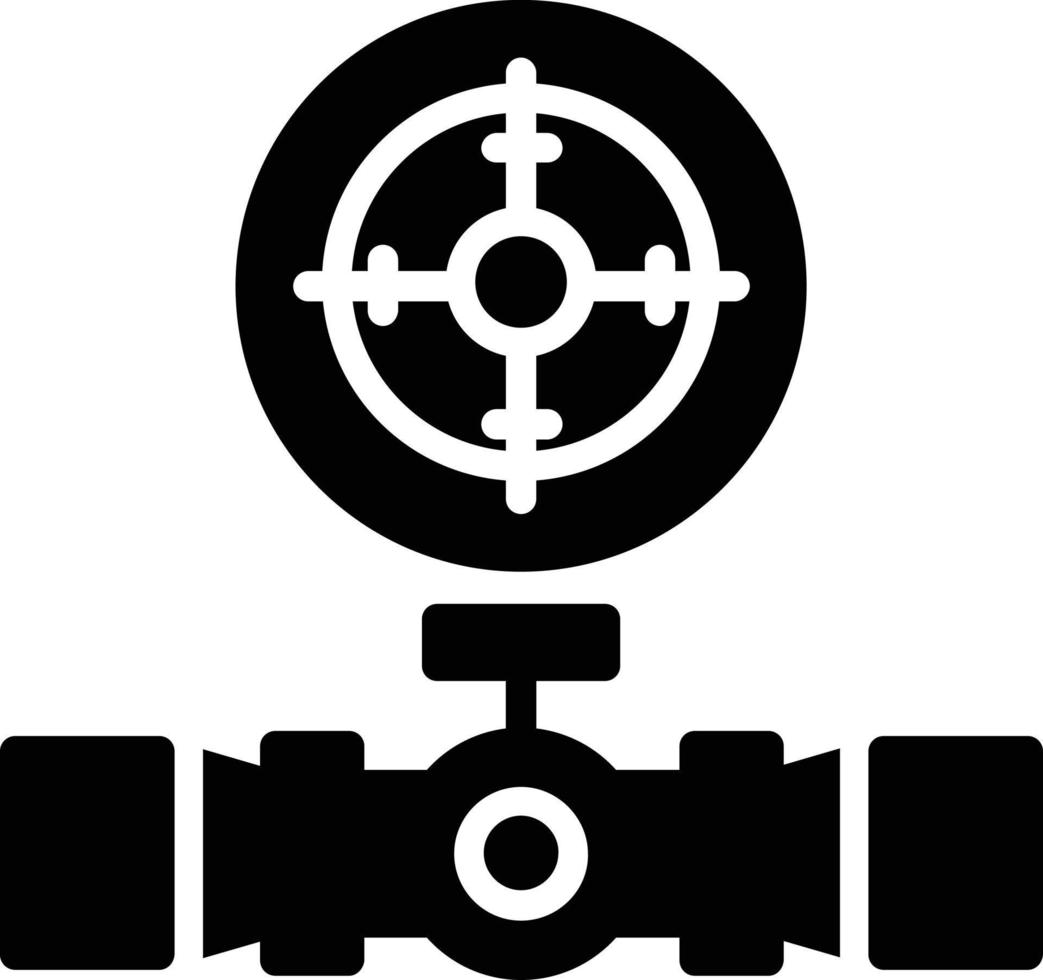 icône de glyphe de portée vecteur