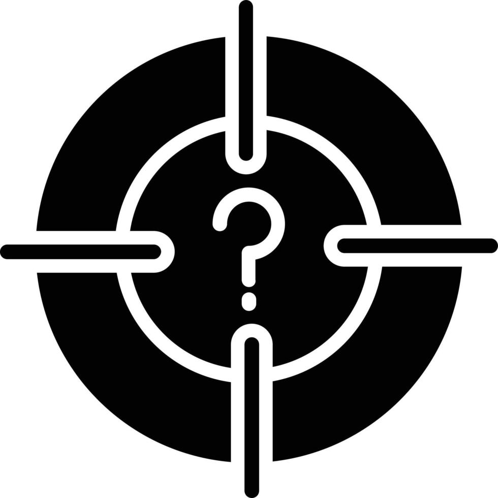 icône de glyphe de question vecteur