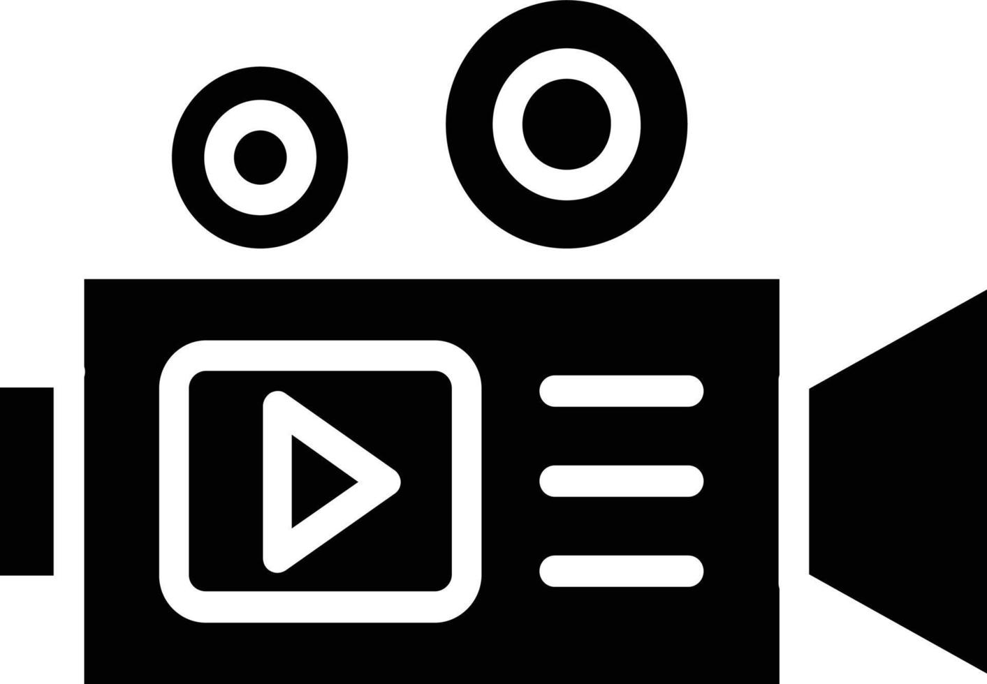 icône de glyphe de caméra vidéo vecteur