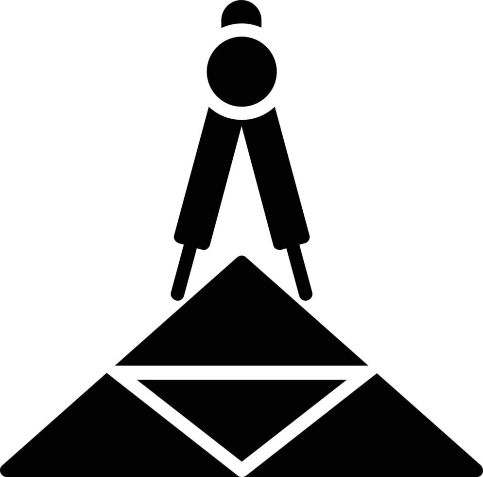 icône de glyphe de géométrie vecteur
